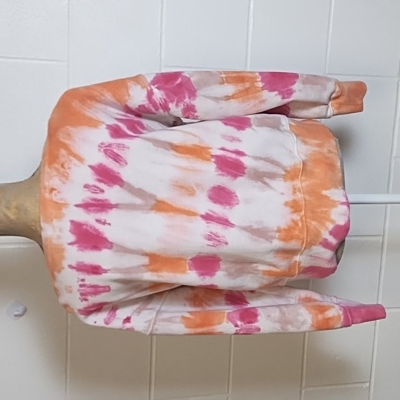 Colorful Tie-Dye Boxy Soft Sweatshirt Boatneck Large - Picture 2 of 10